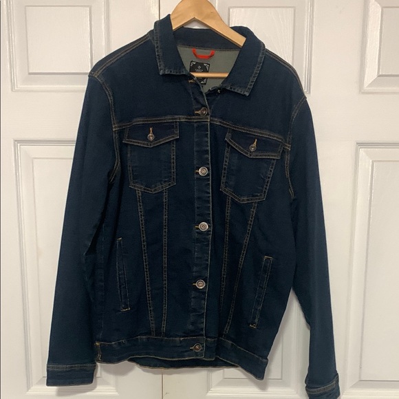 Men's Dark Blue Denim Jacket - Picture 2 of 6